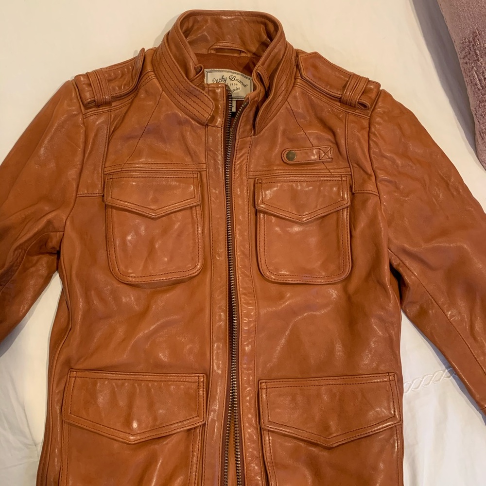 Lucky Brand Leather Utility Jacket
